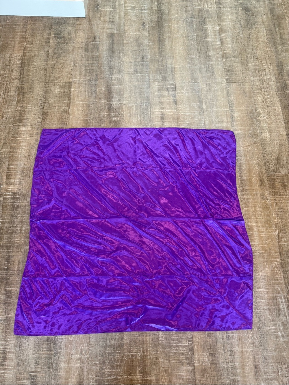 Vibrant Purple Shiny Scarf / Square Wrap